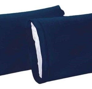Pair Covers Pillow Microfibra Standard Marino Concord Blue Solid
