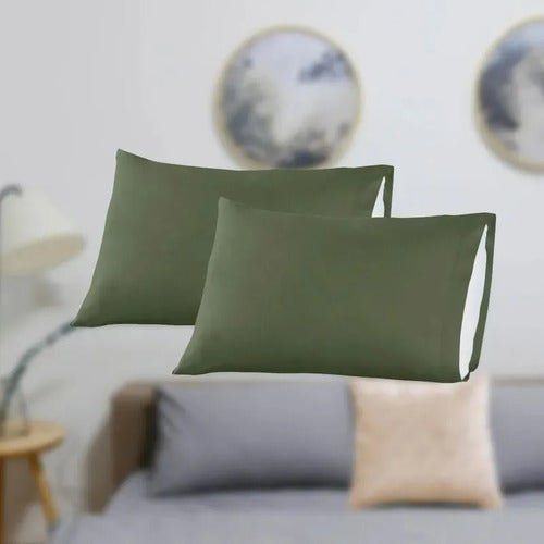 Pair Covers Pillow Suavitec Essential Olivo Concord Olivo