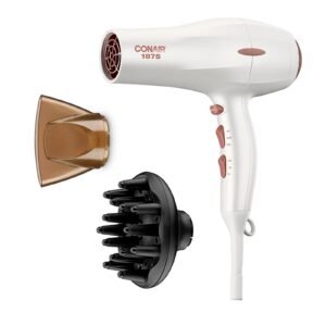 Conair Hair Dryer 1875W White Soft Touch Styler with Difusor