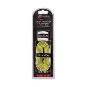 Grip Dual Pro + Overgrip ShockOut White Yellow with Sistema Absorption Impacto for Deportes