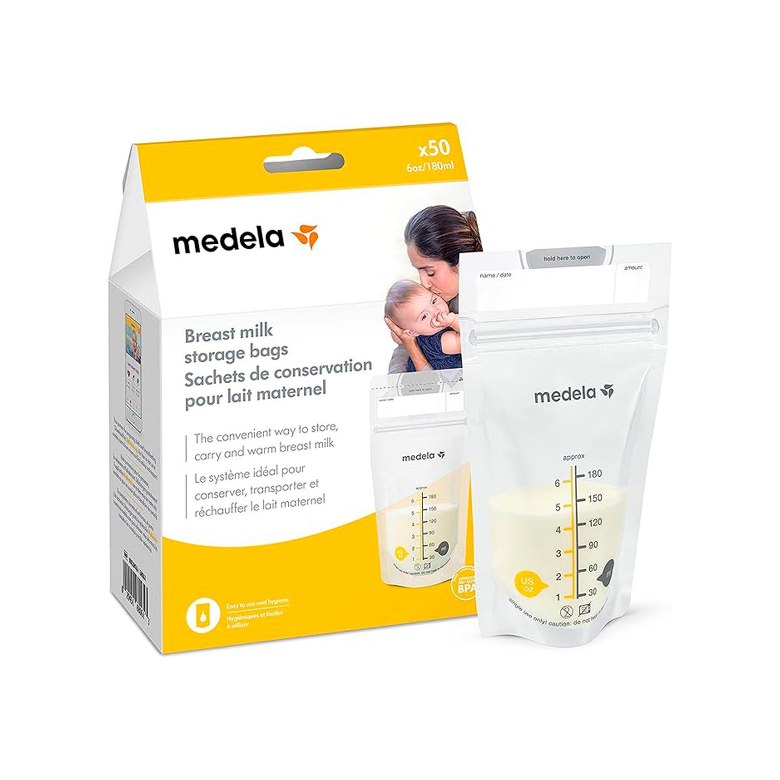 MEDELA Storage Bags Breast Milk 180 ml 50 Pieces