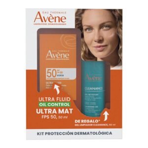 Avene Kit Sunscreen Ultra Fluid Oil Control Ultra Mat FPS50 50ml + Cleanance Gel Cleanser 100ml