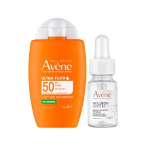 Avene Kit Sunscreen Ultra Fluid Oil Control Invisible FPS50 50ml + Hyaluron Activ B3 Serum Regenerador 10ml