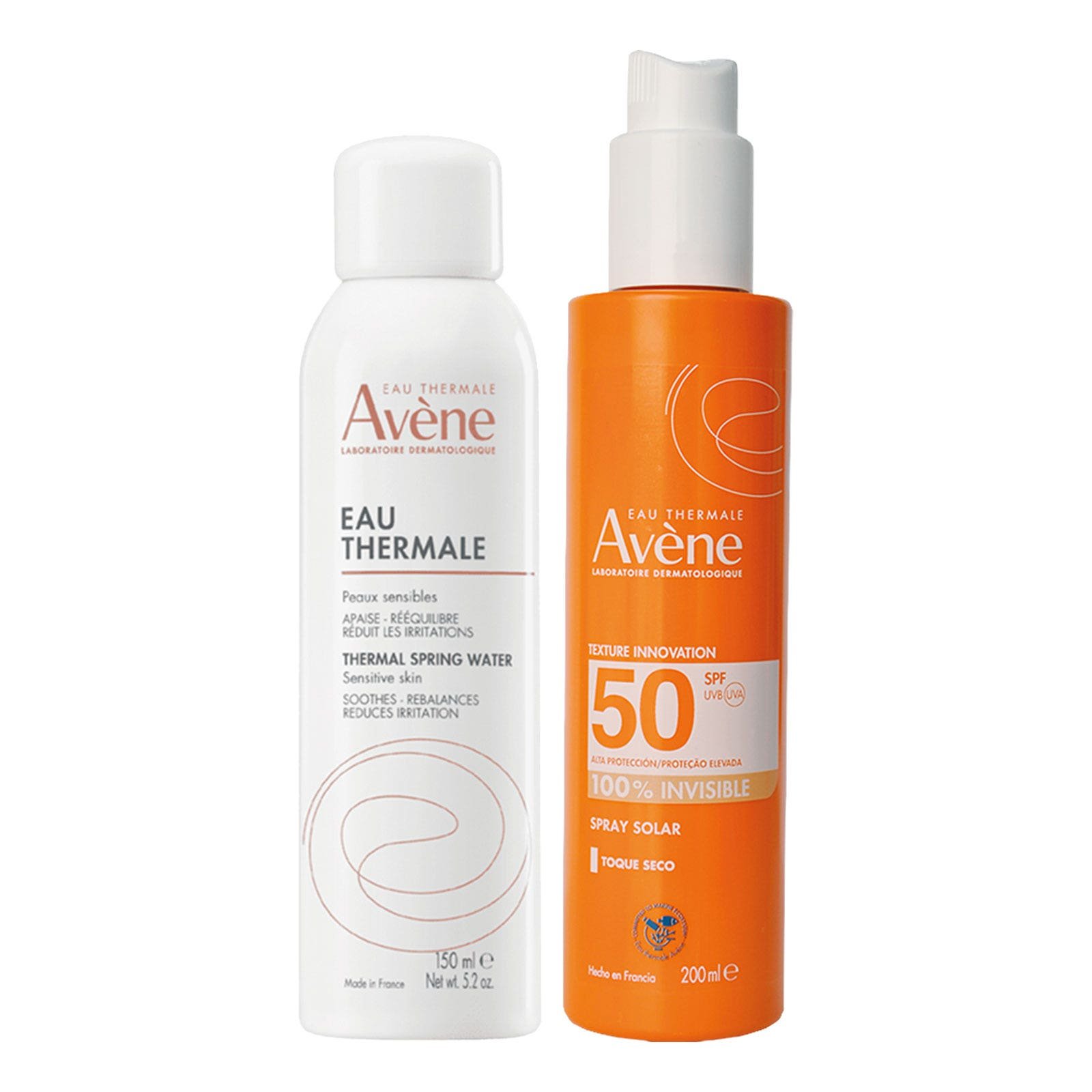 Avene Kit Sunscreen Body in Spray FPS50 200ml + Water Termal 150ml