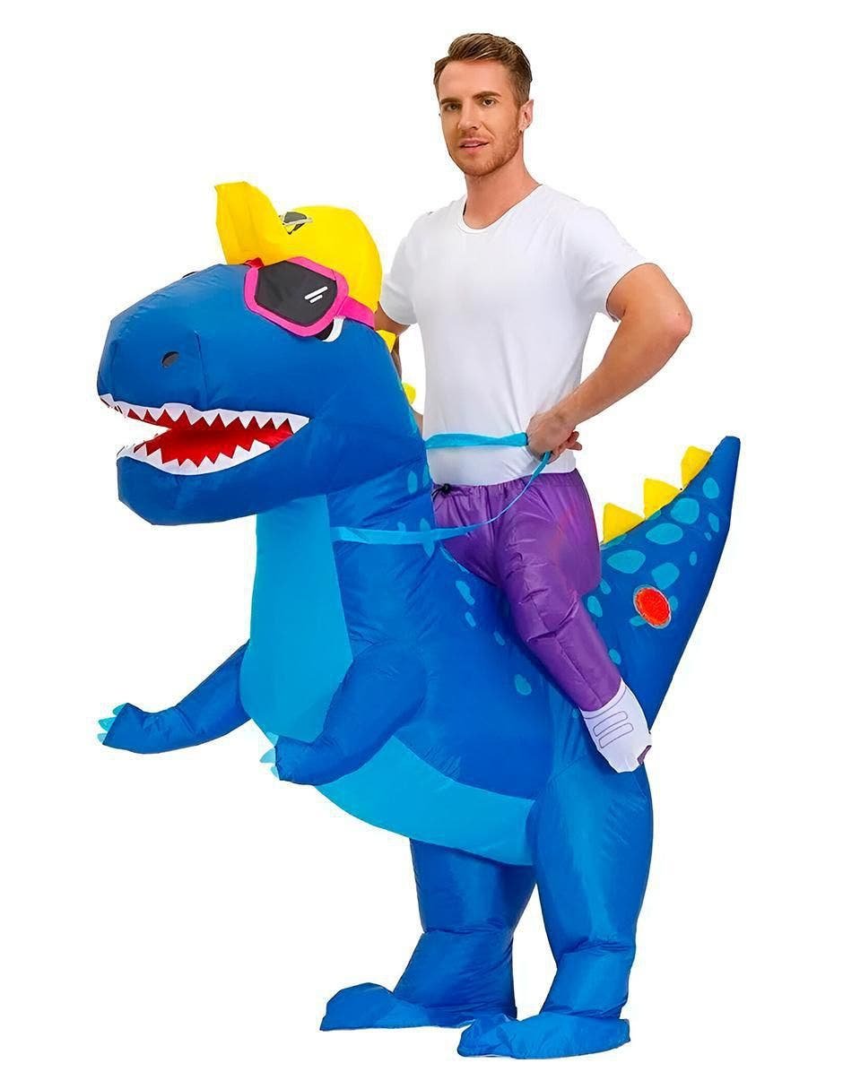 Disfraz Inflable Dinosaurio Blue Elego Unisex