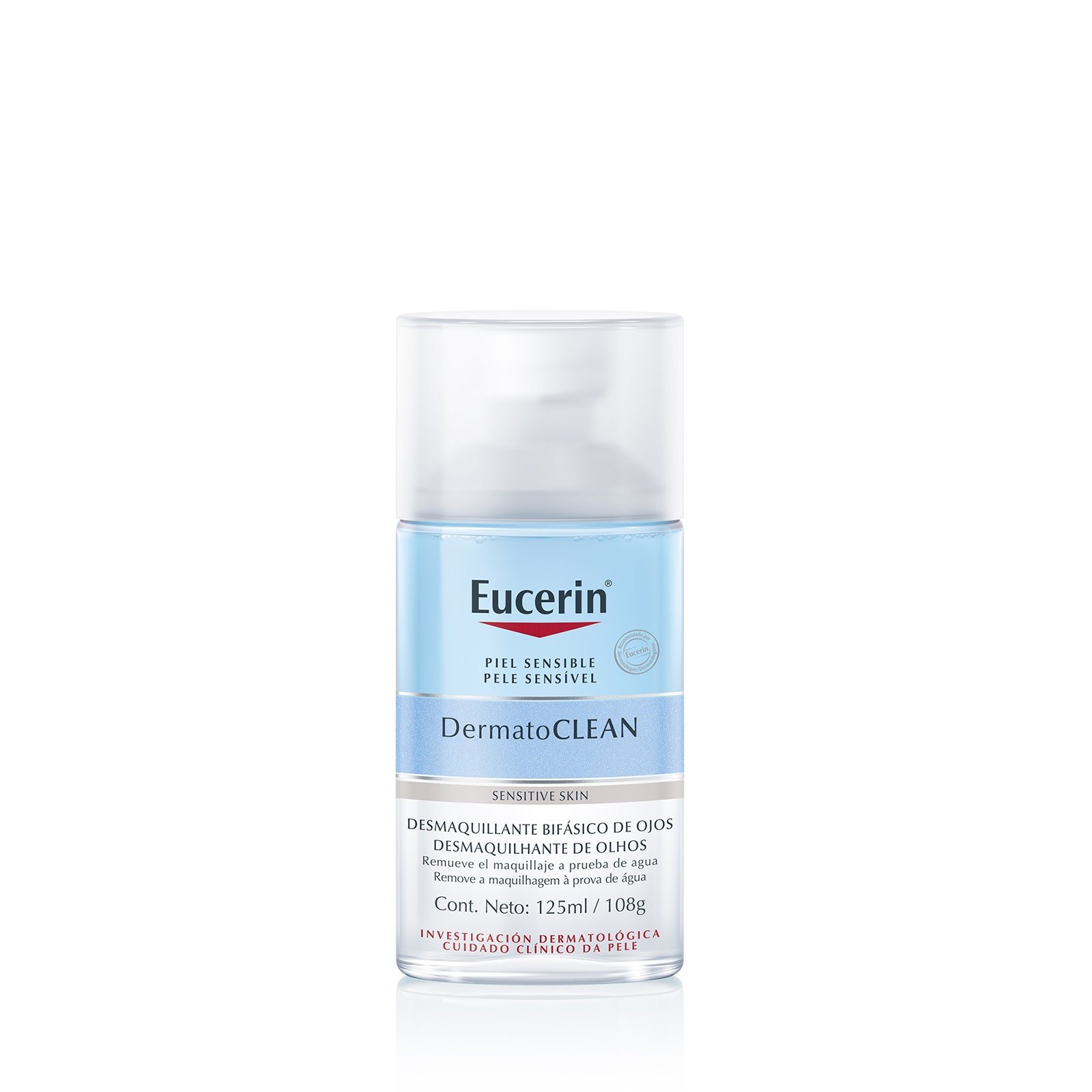 EUCERIN Dermatoclean Makeup Remover Eyes Biphasic 125 ml, Cleanser with Hyaluronic Acid