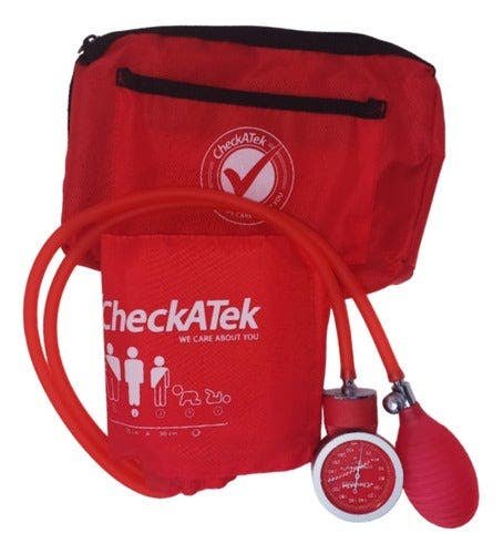 Kit Blood Pressure Monitor Aneroid Value Red Checkatek Red Aneroid