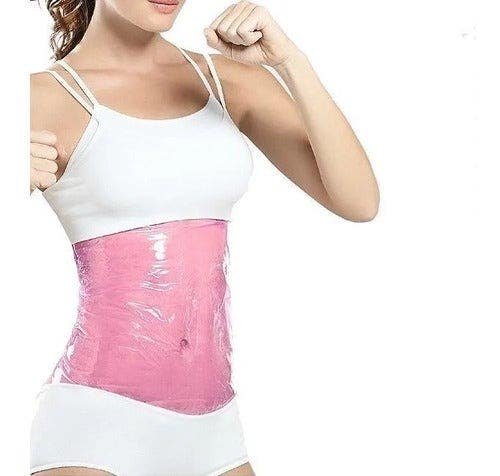 Back Support Belt Tape Reductora Reusable P/ Abdomen Arm Legs Brang Pink Unitalla