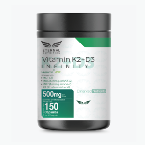 Eternal Nutrition Infinity Vitamin D3 + K2 Liposomal | K2 MK4+MK7 + D3 + MCT + Folato · 150 Caps