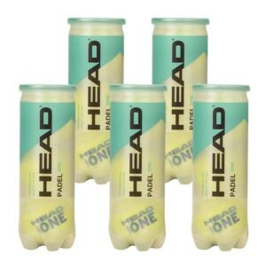 Pack 5 Botes 3 pelotas Head Padel One Duraderas