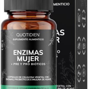 Quotidien Enzimas with Probiotics & Prebióticos - Amplio Espectro - Vegano - without Gluten - Digestive Enzymes C