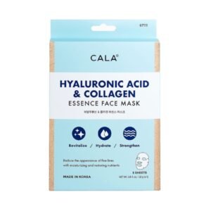 CALA Mascarillas Facial Collagen Hyaluronic Acid Rejuvenecedor Pack x5