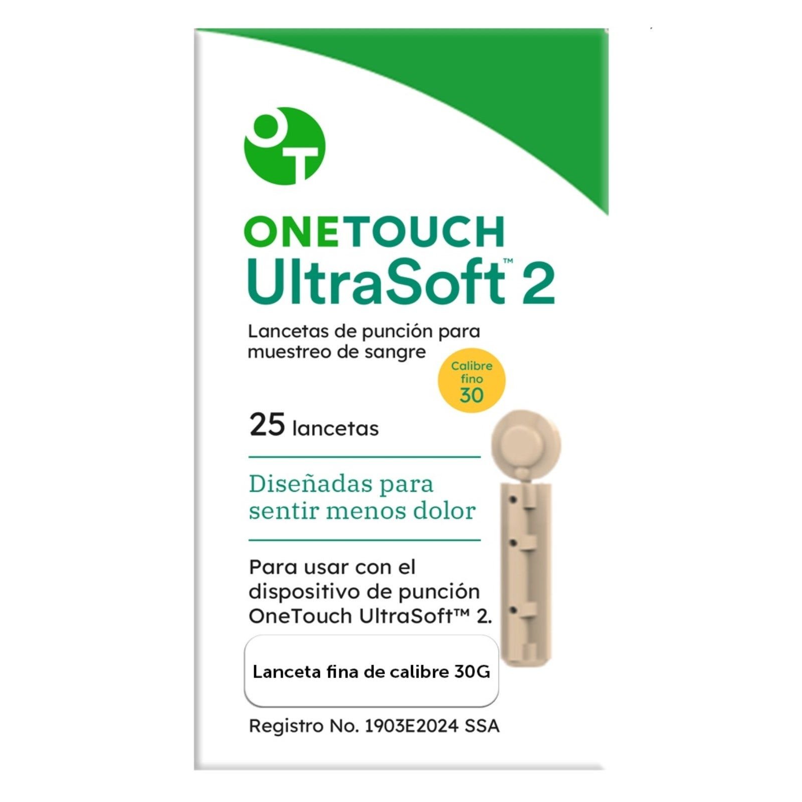 OneTouch® UltraSoft 2 with 25 Lancets