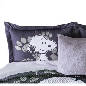 Cover Decorativa Snoopy Black Standard Bedspreads Concord Black Snoopy