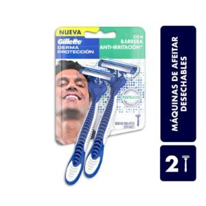 Razor Gillette Derma Protection, Barra Protective for Sensitive Skin 2 Units