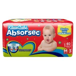 Diaper Kleenbebé Absorsec Size Medium Unisex 40 pcs