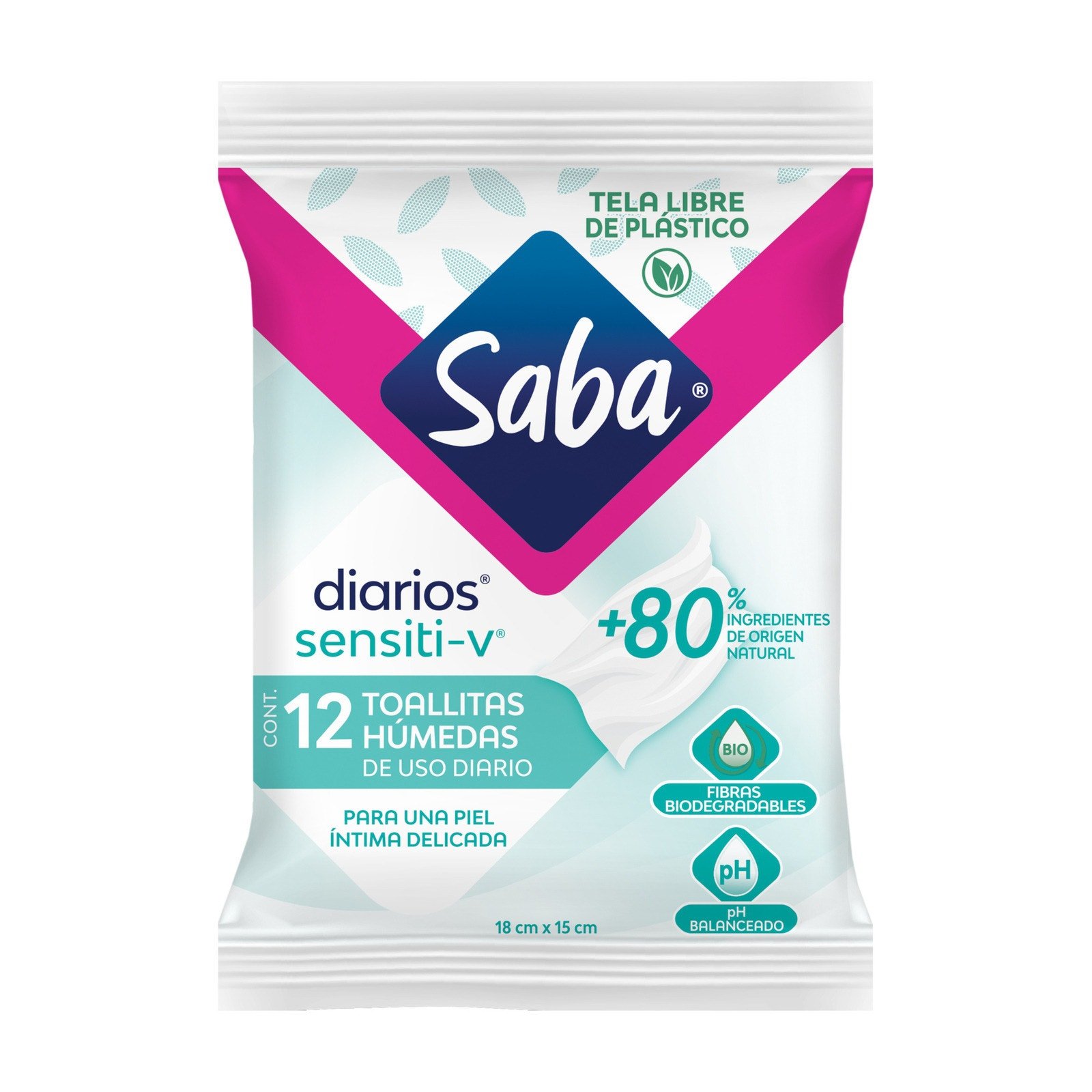 Wet Wipes Saba Sensiti-V 12 Pieces