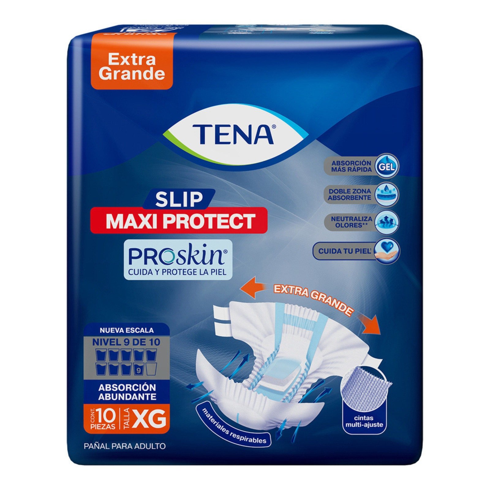 Diaper for Adult TENA Slip Maxi Protect XL 10 Pieces