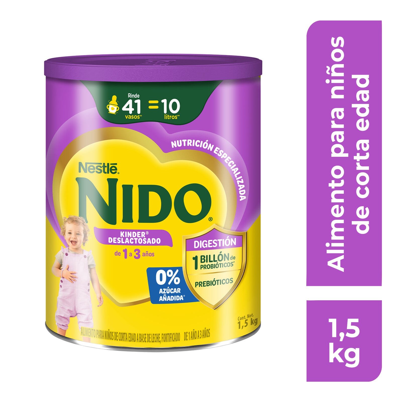 NIDO Kinder 1+ Food for Toddlers Lactose-Free Can 1. 5 kg