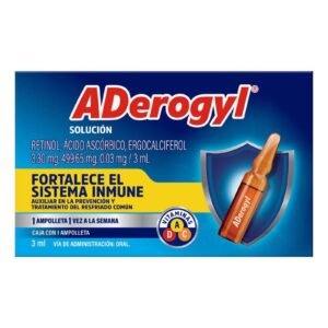 ADerogyl Multivitamin 1 Ampolleta 3 ml. with Vitamins A, C & D, Strengthens Immune System & Refuerza tus Immune Defenses