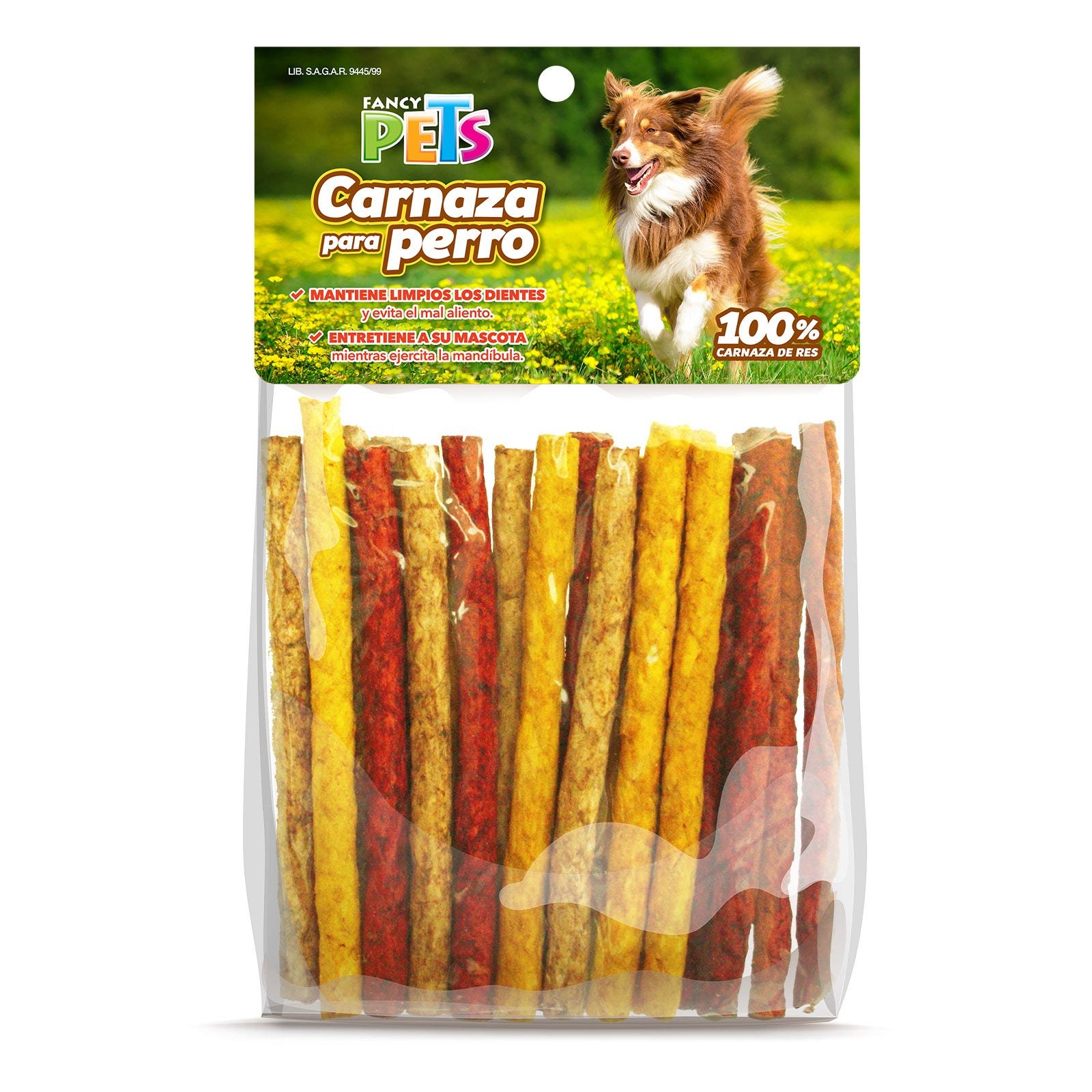 FANCY PETS Palitos Carnaza Sabores Variados 40 pzas