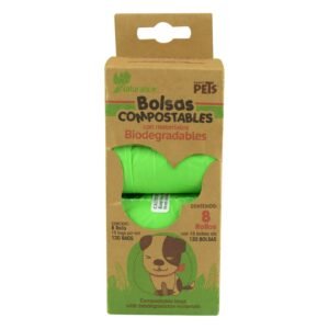 FANCY PETS Bags Sanitarias Biodegradables 8 Rollos / 120 Bags