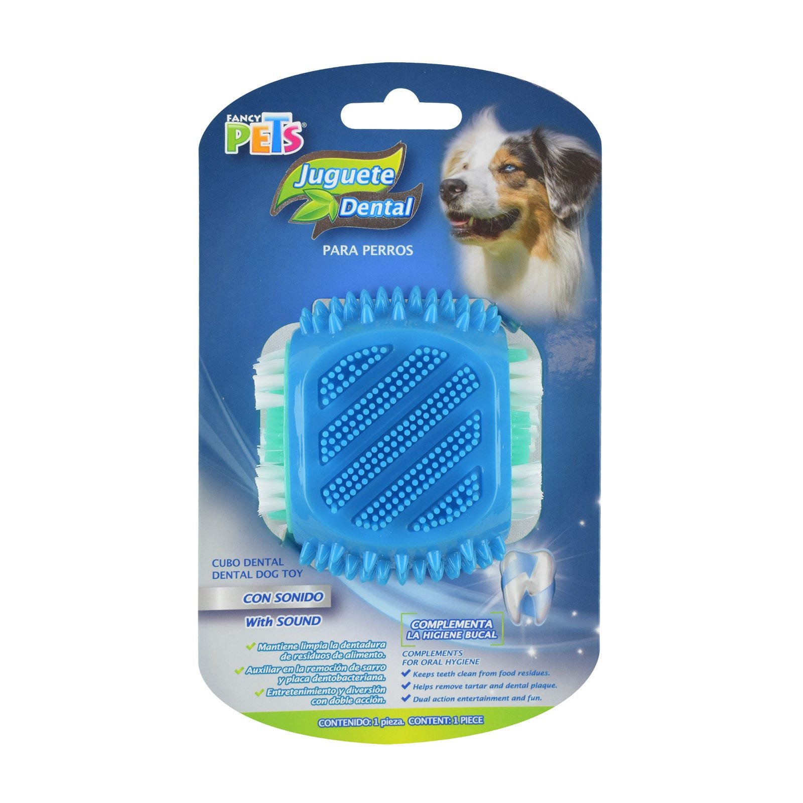 FANCY PETS Toy Cubo Dental with Cerdas for Dog