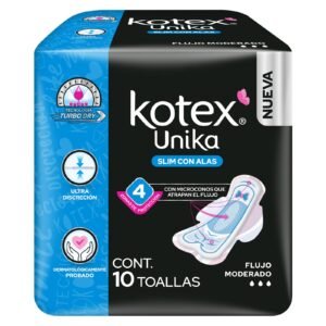 Sanitary Pads Unika By Kotex Ultradelgada with Alas 10 Pieces
