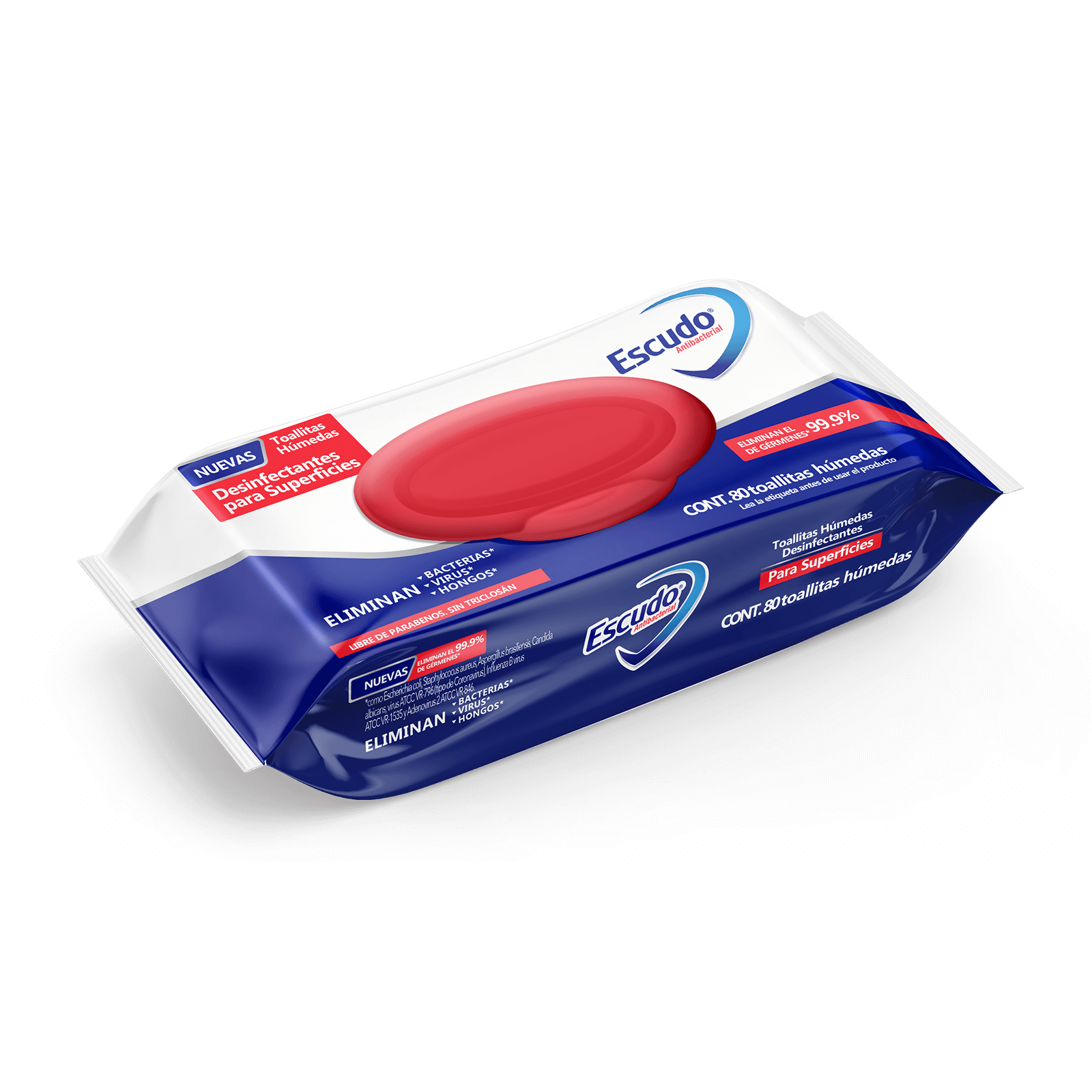 Wet Wipes Escudo Desinfectantes Superficies 80 pcs