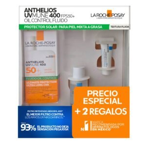 La Roche Posay Pack Anthelios UVMune 400 Fluido Oil Control + 2 regalos: Effaclar Duo+ Serum & Micellar Water