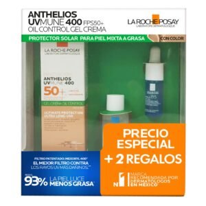 La Roche Posay Pack Anthelios UVMune Toque Dry with Shade + 2 regalos: Mini Hyalu B5 Serum & Micellar Water Effaclar