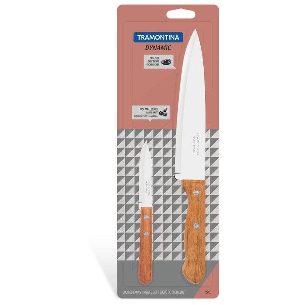 Set Cuchillos Tramontina Dynamic 2 Pzas Wood