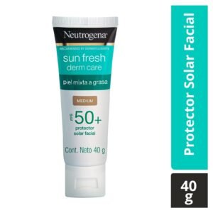 Sunscreen Facial Shade Medium Neutrogena Sun Fresh Derm Care Niacinamida FPS50+ 40g
