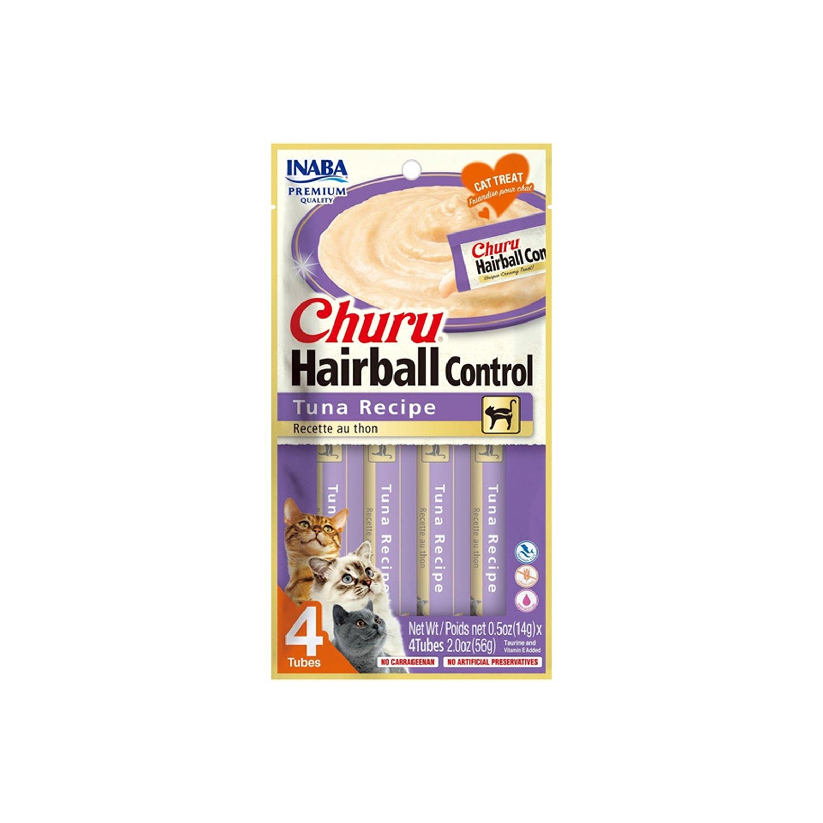 INABA CHURU Premio Cat Tuna Control Bolas Pelo 4 tubos