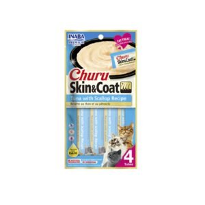 INABA CHURU Skin & Pelo Tuna Bajo in Calorías 4 tubos