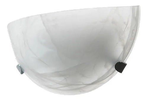Lamp Pared Arbotante Glass Alabastro Type C Luna Maxxi White