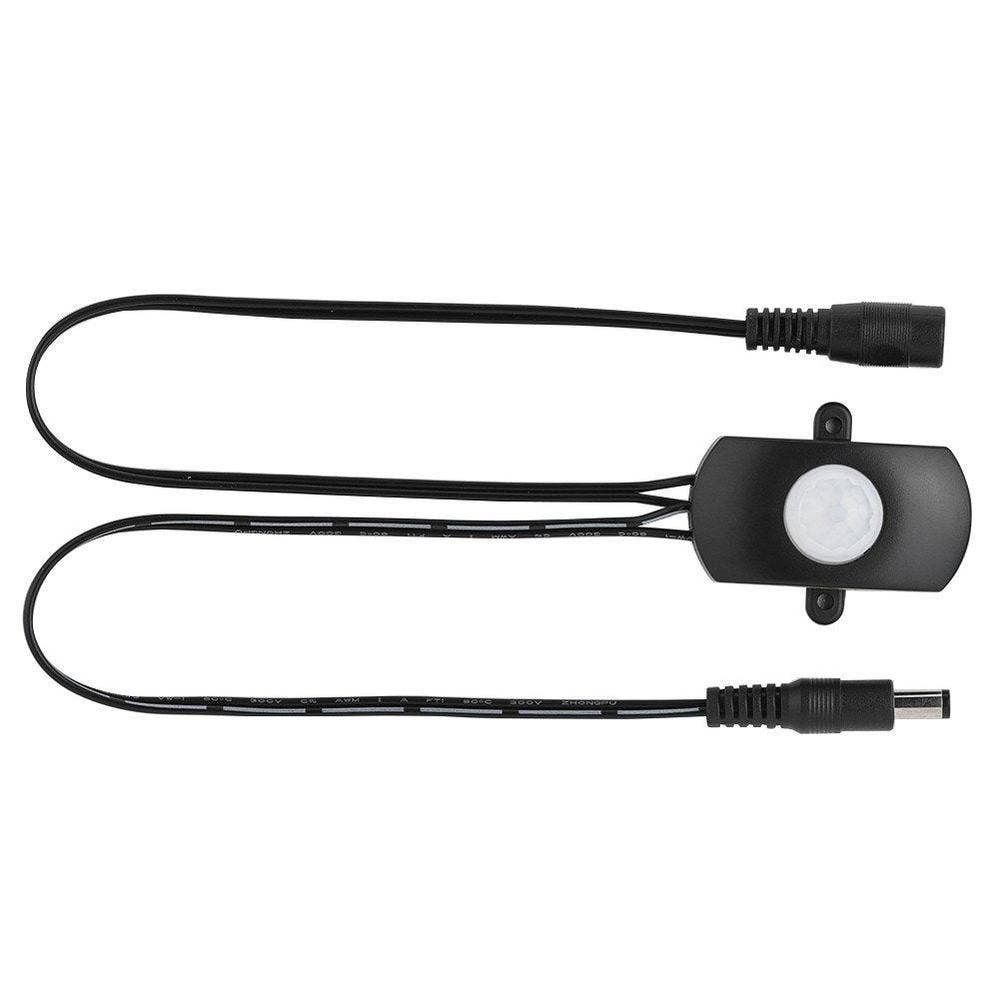 Interruptor Diyeeni Black with Sensor Motion PIR Infrarrojo Adjustable 120 Grados & Rango Re
