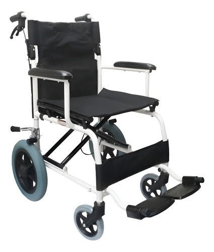 Chair Traslado C/ruedas Compacta Aluminum Speedy White/Black