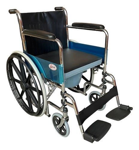 Wheelchair with Comfortable Integrado Sp7500 Speedy Black & Plata